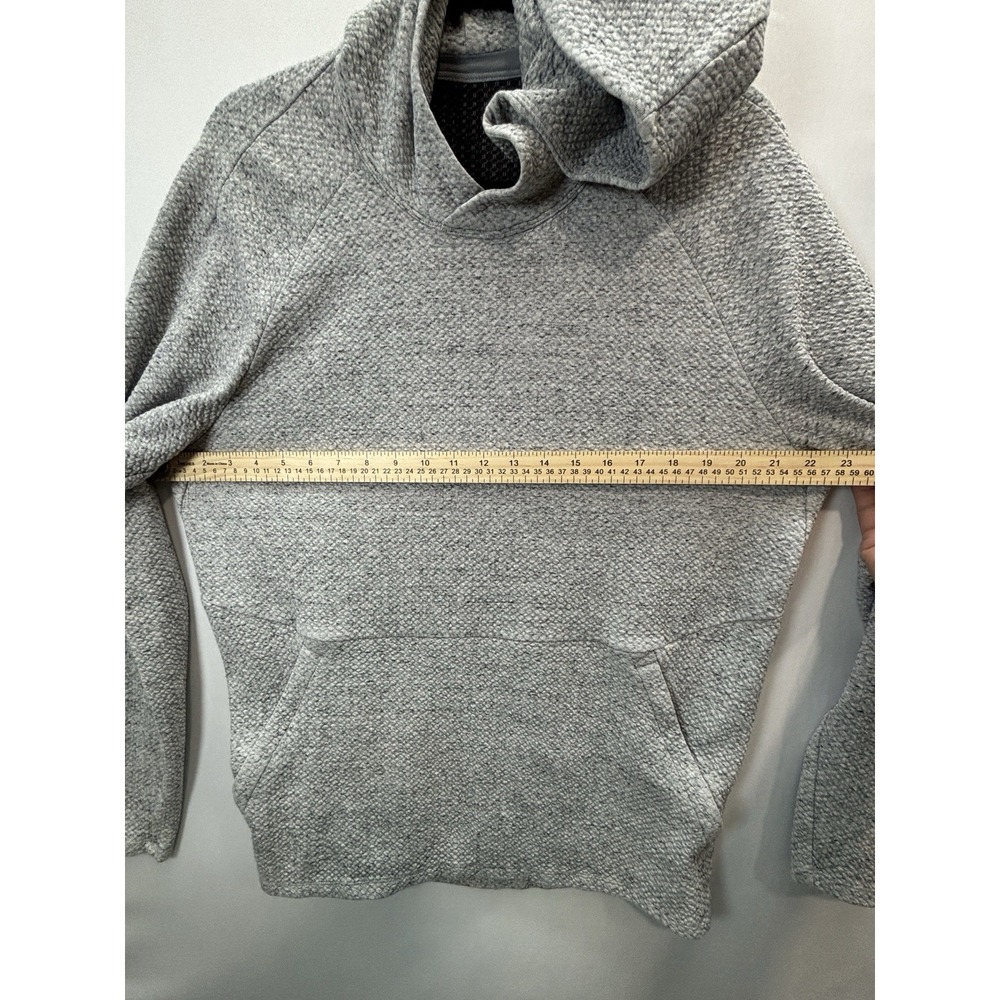 Lululemon Men’s L Textured Fleece Pullover Hoodie Gray Black Speckled - Picture 5 of 16